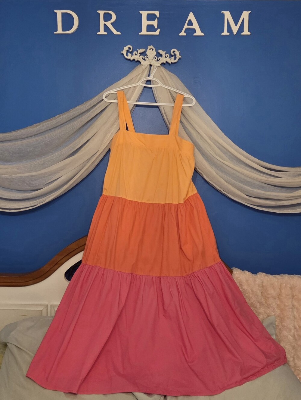 Joe Fresh Tiered Colorblock Maxi Dress (M)